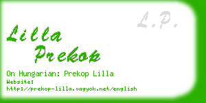 lilla prekop business card